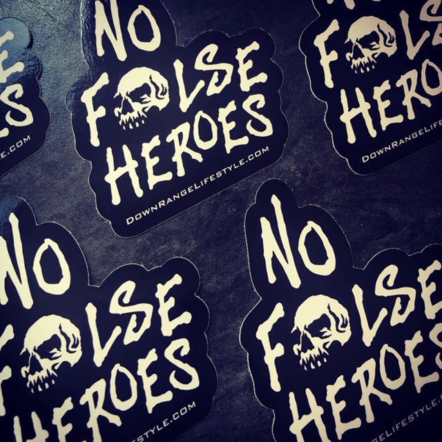 ‘No False Heroes’ Sticker (Small)