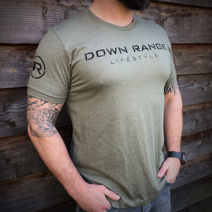 Down Range Tribe T-shirt (Heather Olive)